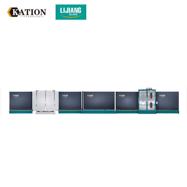 Chaîne de production en verre isolante de presse plate verticale type hiérarchique système de lavage