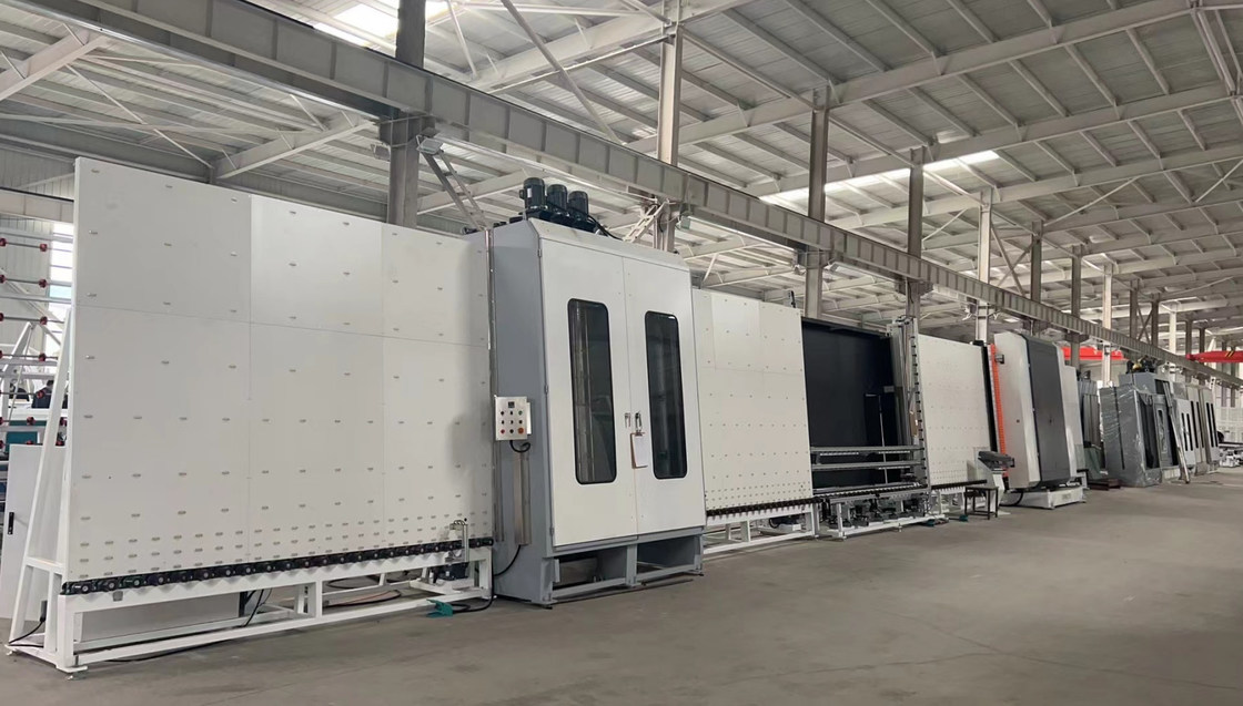 Chaîne de production en verre isolante de flotteur d'air avec le remplissage de gaz et en ligne montré