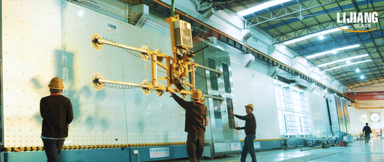 chaîne de production en verre isolante d'éléphant de 60mm machine à laver en verre verticale